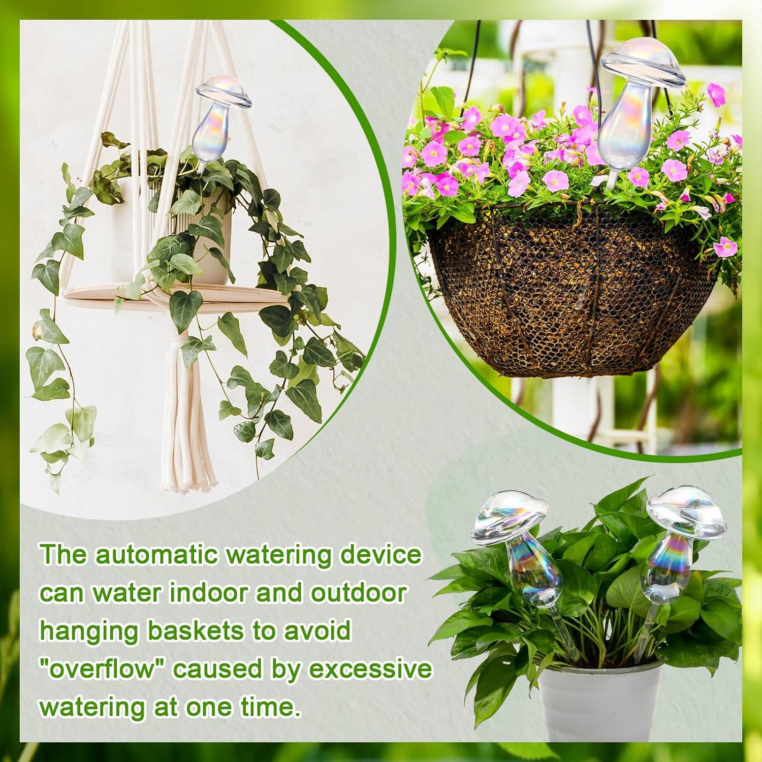 2 Esferas de Riego Automático de Vidrio 500 ml para Plantas