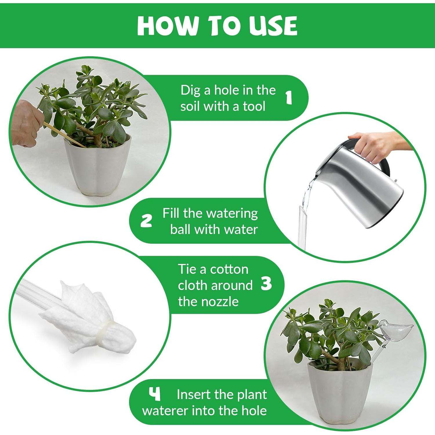 Dispositivos de Riego Autorriego Jabrand 6 Piezas Forma de Pájaro