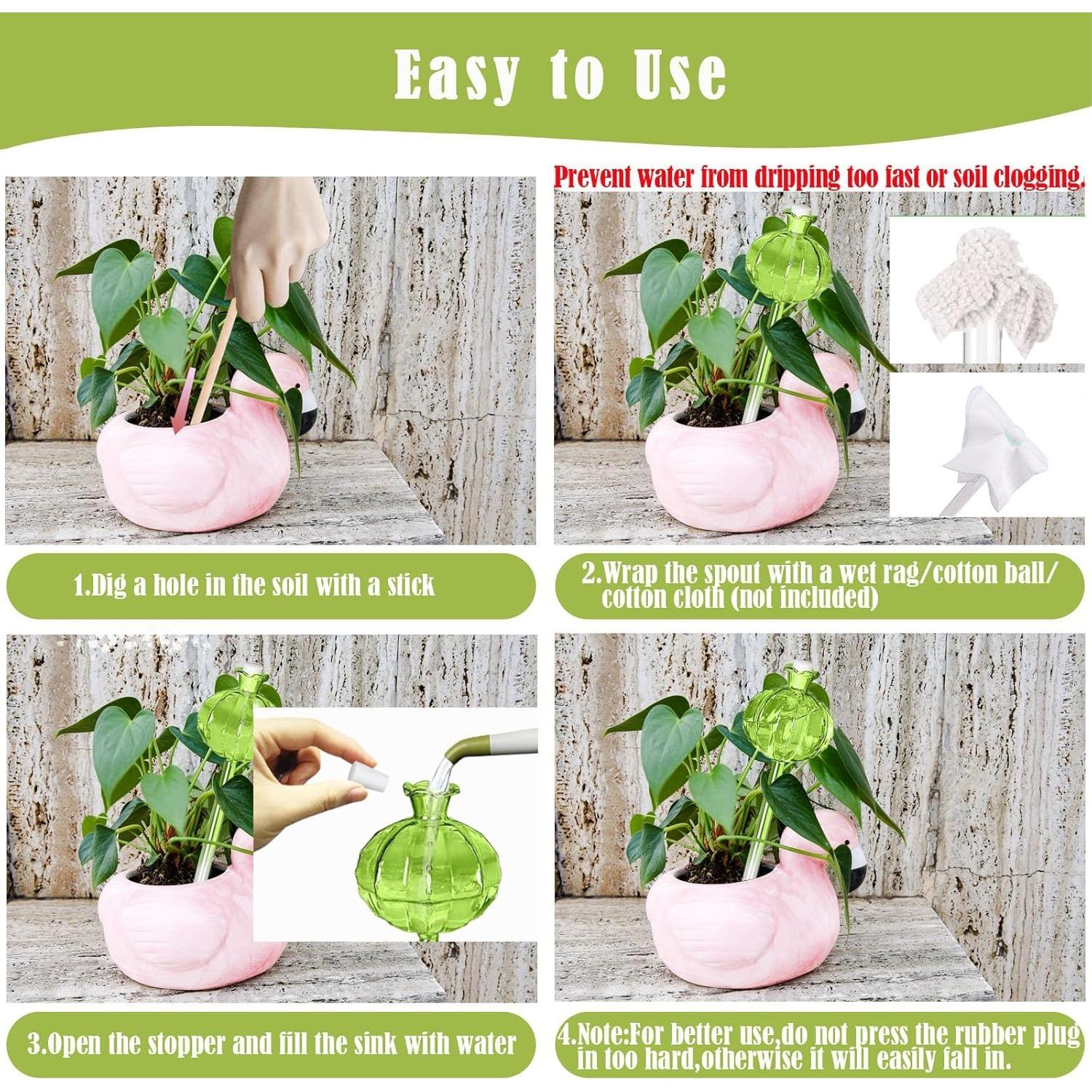 Paquete de 4 Esferas de Riego Automático YUYJME - Blanco