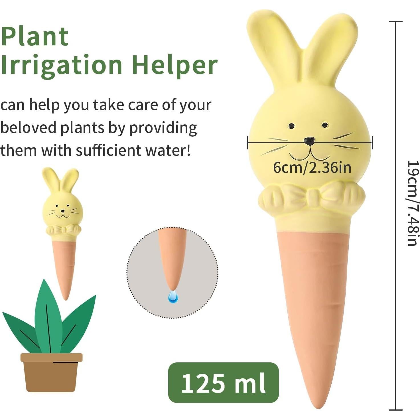 Esferas de Riego de Terracota WILDKEN - 4 Picos Conejo 19x6cm