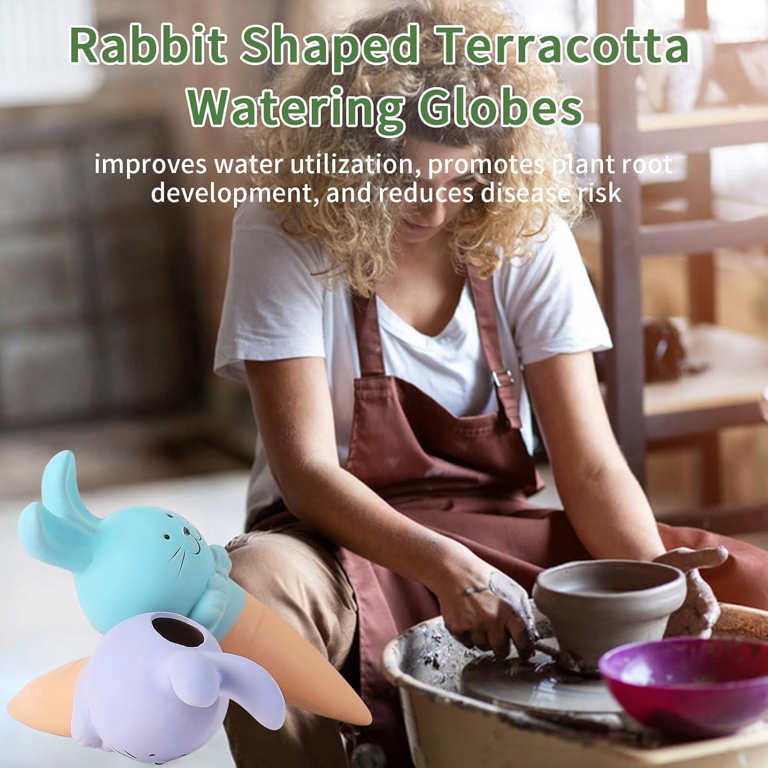 Esferas de Riego de Terracota WILDKEN - 4 Picos Conejo 19x6cm