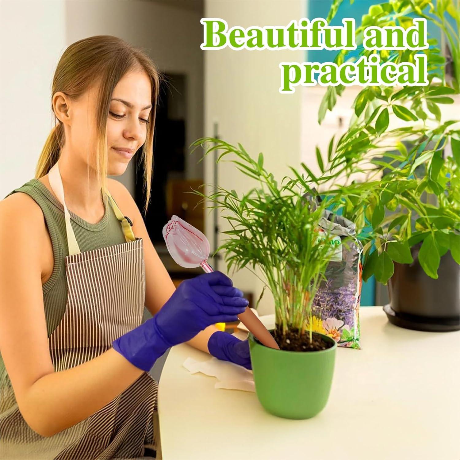 4 Esferas de Vidrio para Autorriego de Plantas XYElite - Rosa