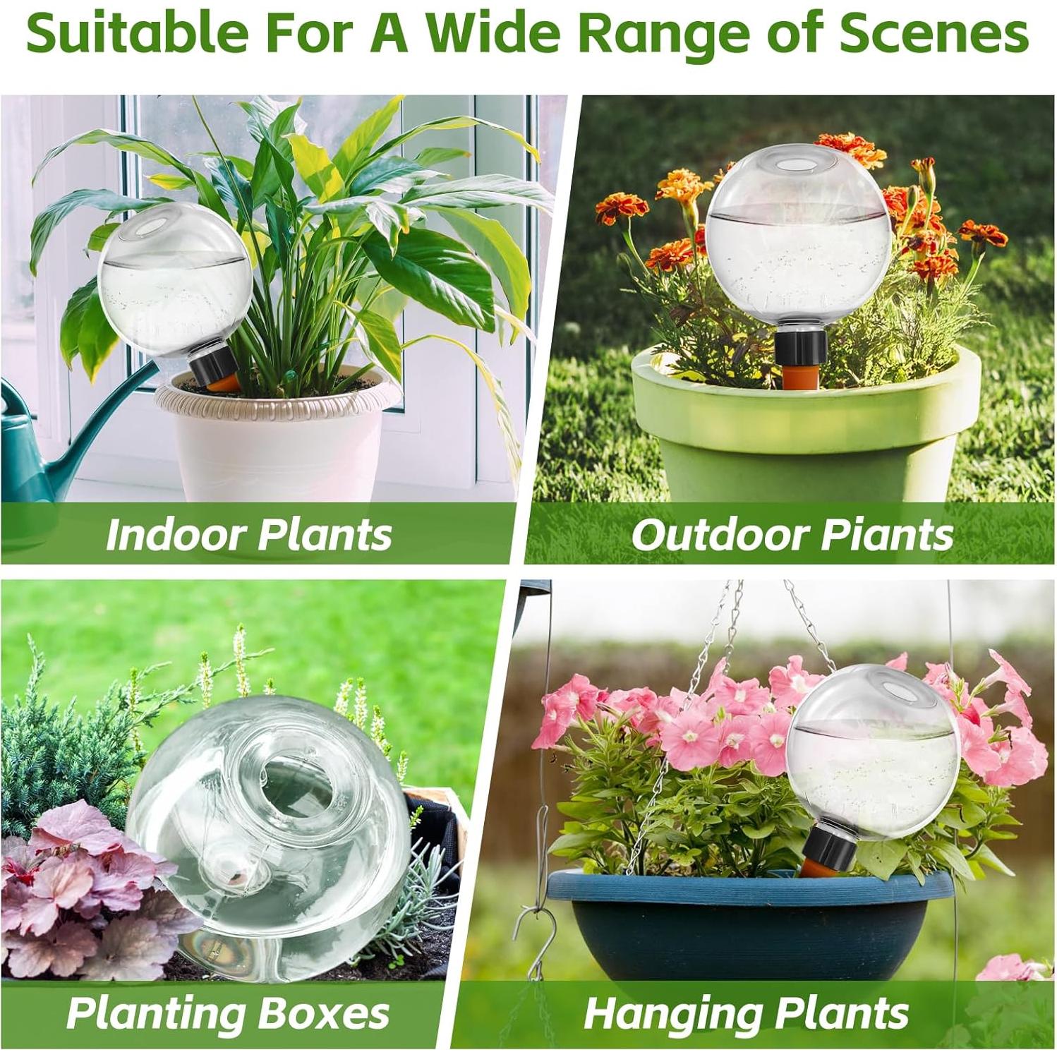 Paquete de 2 Esferas de Autorriego Shengyi 500ml para Plantas