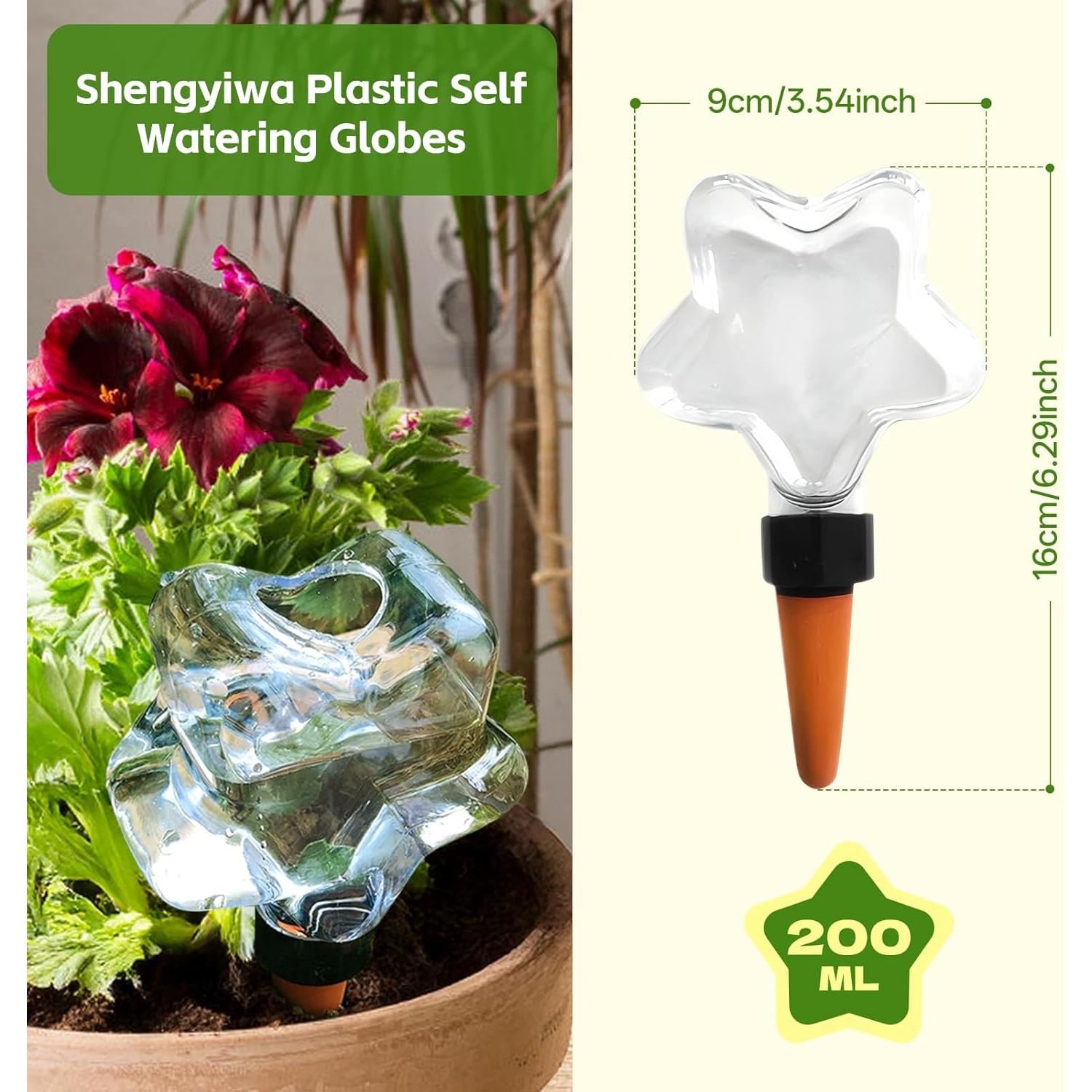 Paquete de 6 Esferas Autorriego Shengyi 200 ml para Plantas