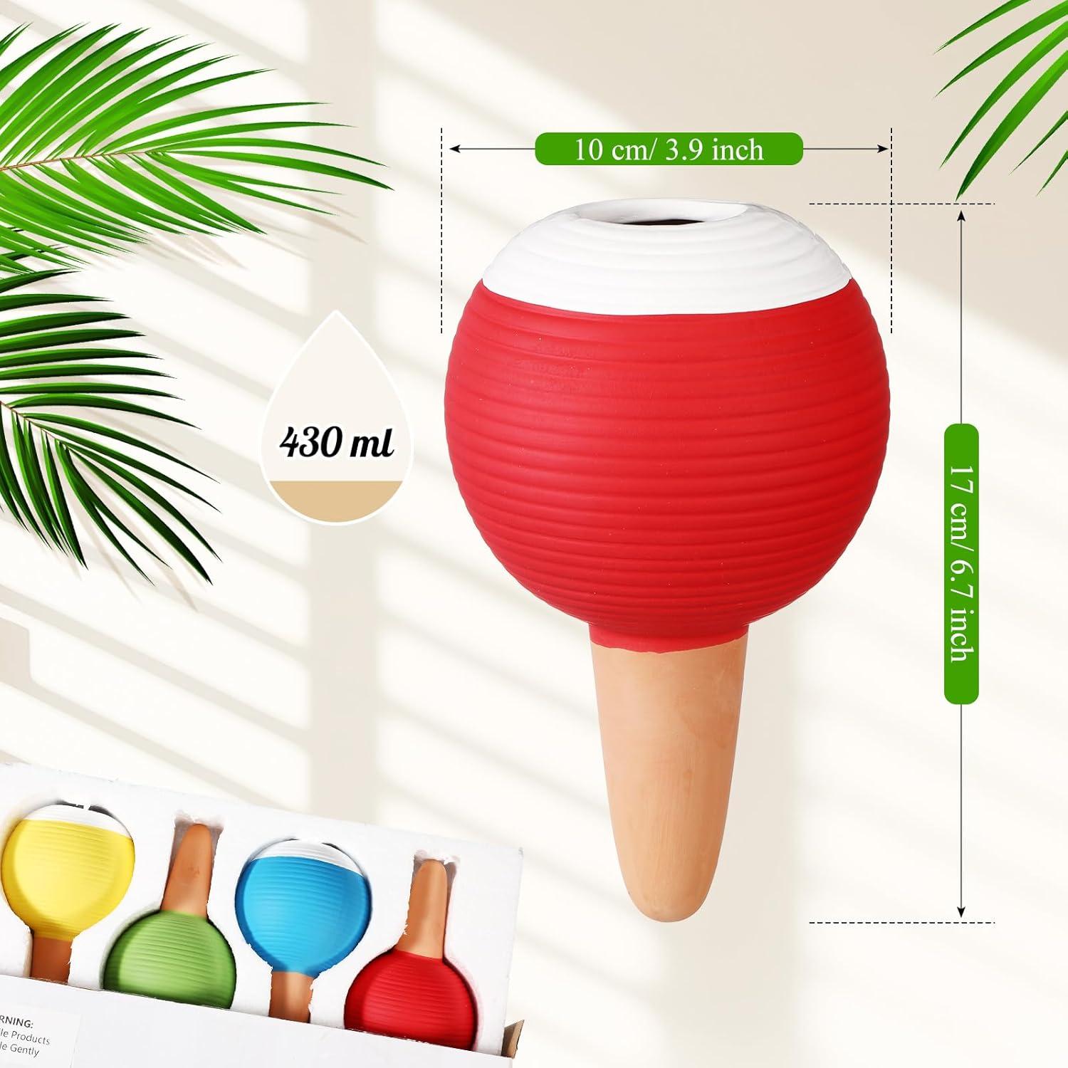 Dispositivos de Riego Automático Geelin 4 Pcs Terracota 430 ml