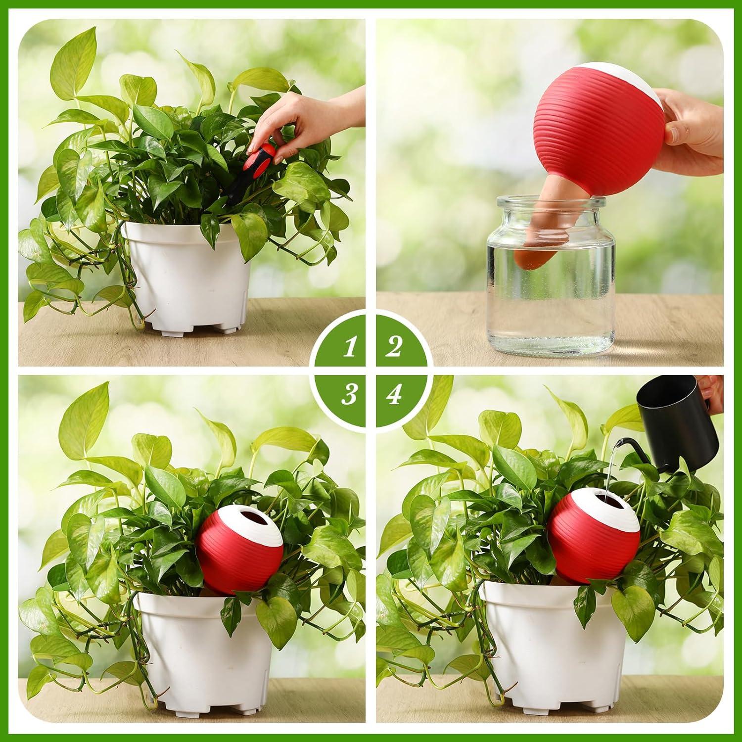 Dispositivos de Riego Automático Geelin 4 Pcs Terracota 430 ml