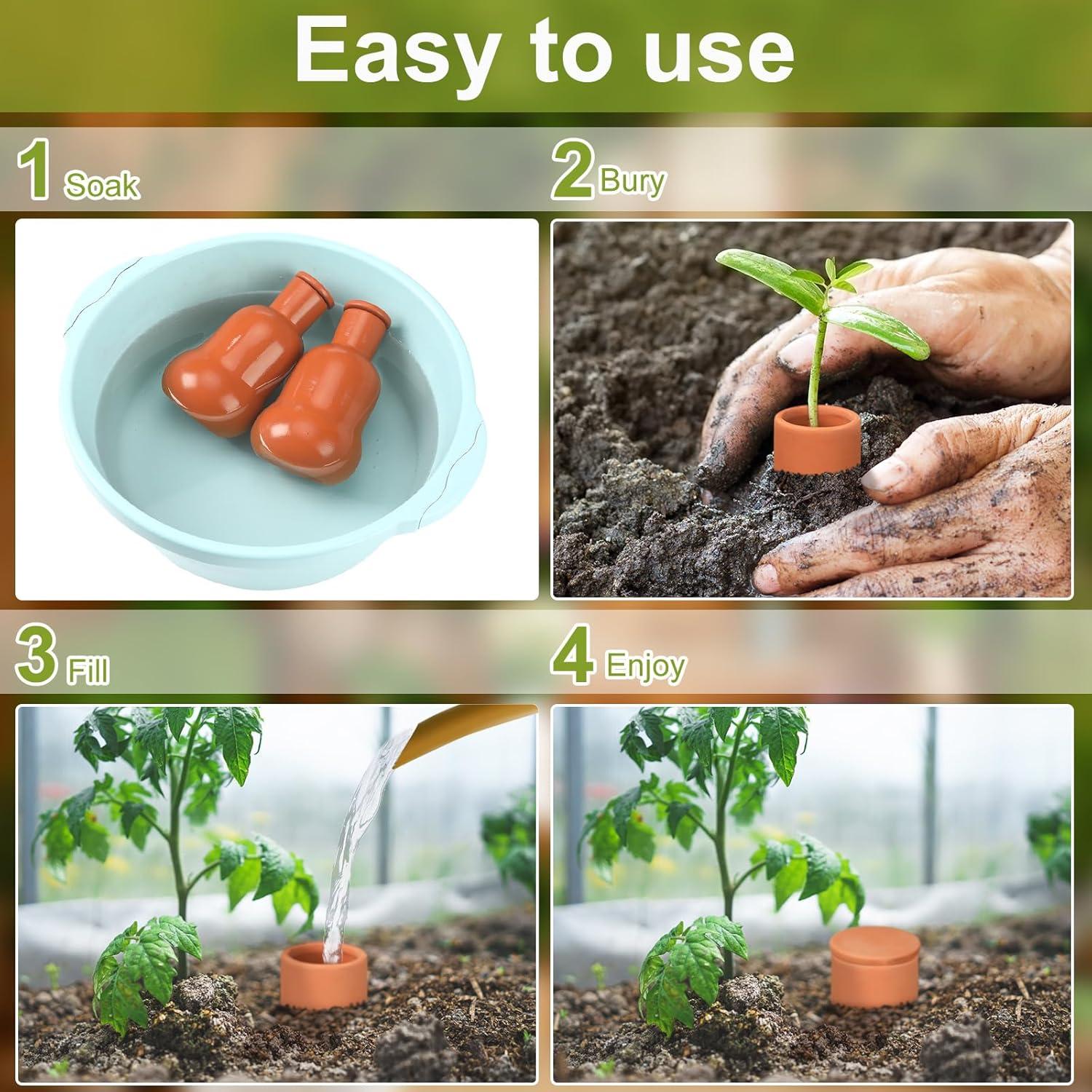 Juego de 2 Macetas de Autorriego Terracota 15 oz Blushtier