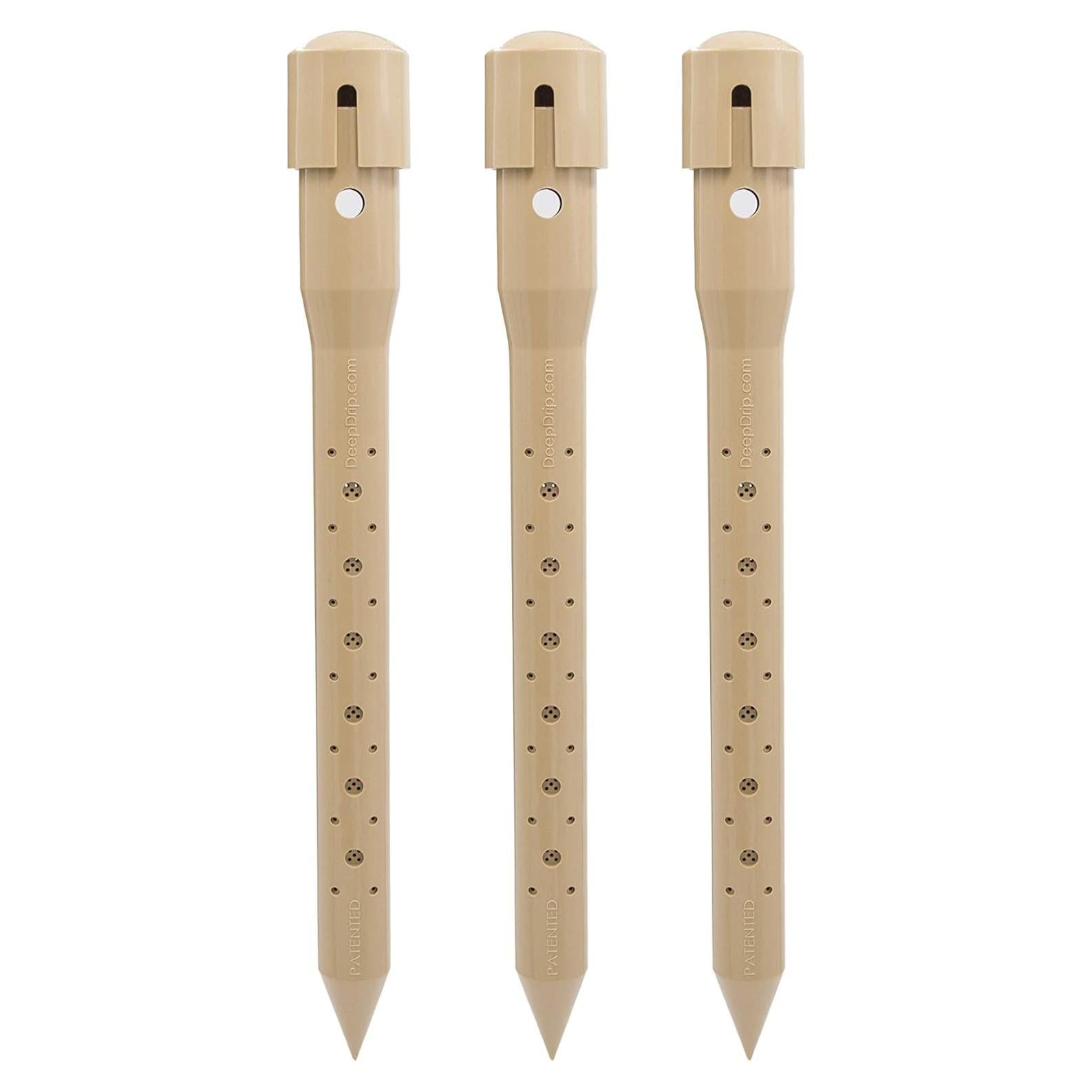 Estacas de Riego Profundo DEEP DRIP 14" Beige - Paquete de 3