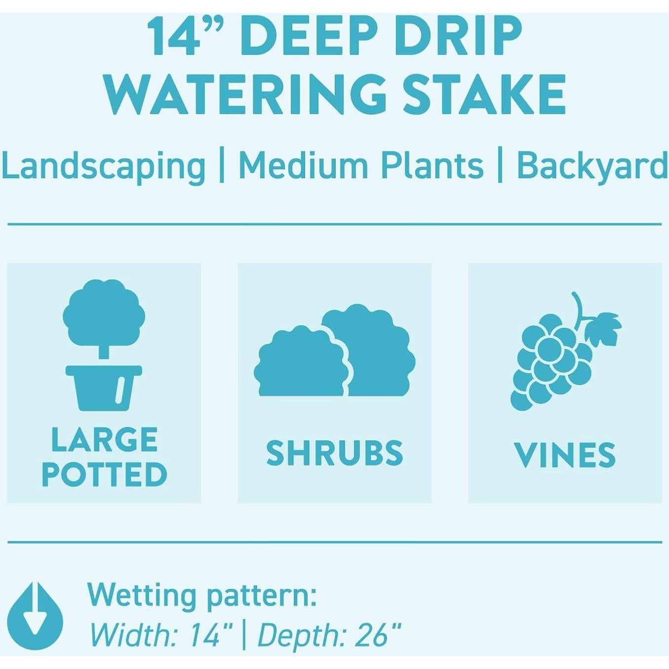 Estacas de Riego Profundo DEEP DRIP 14" Beige - Paquete de 3