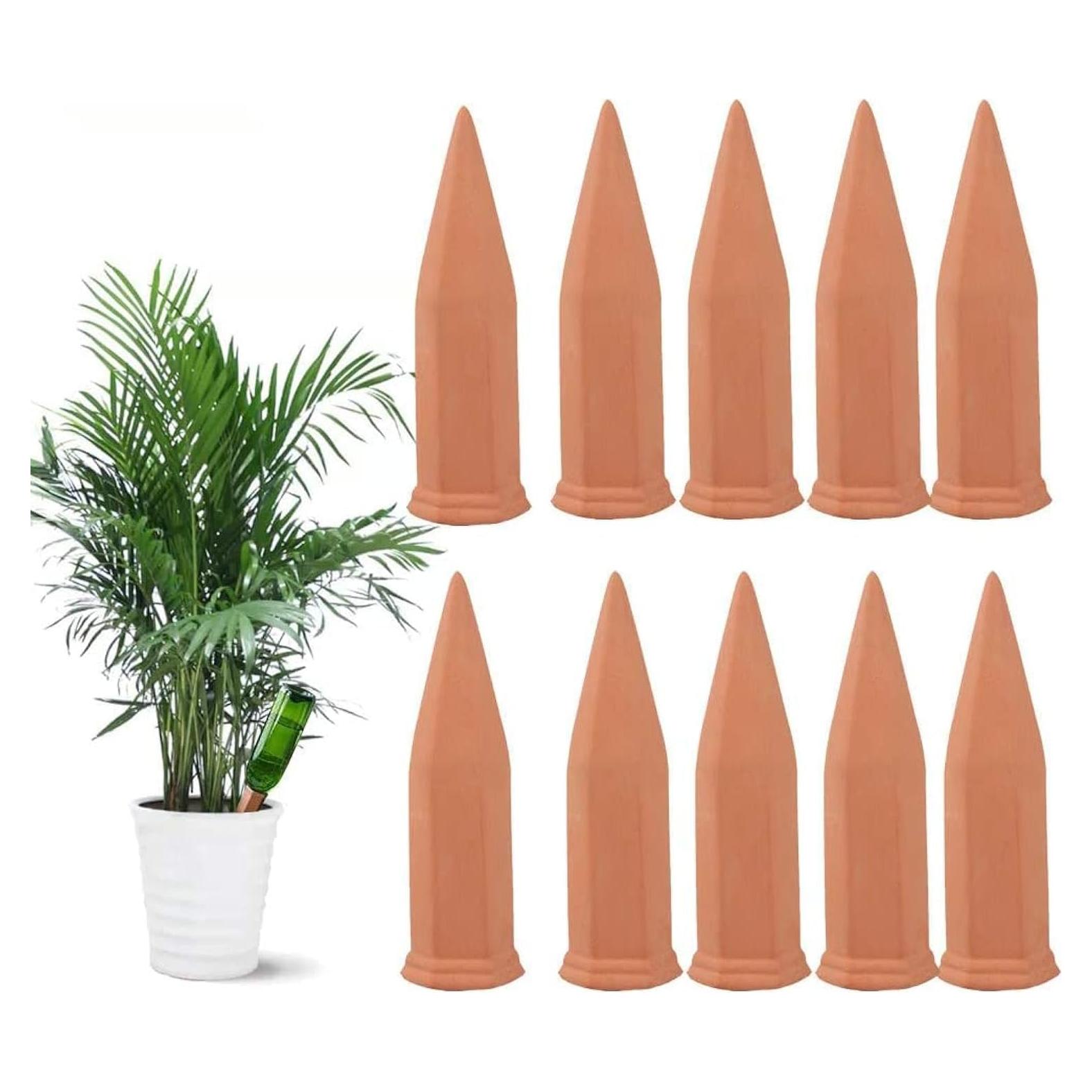 Picos de Riego de Terracota Tcamp - 10 Pack para Plantas