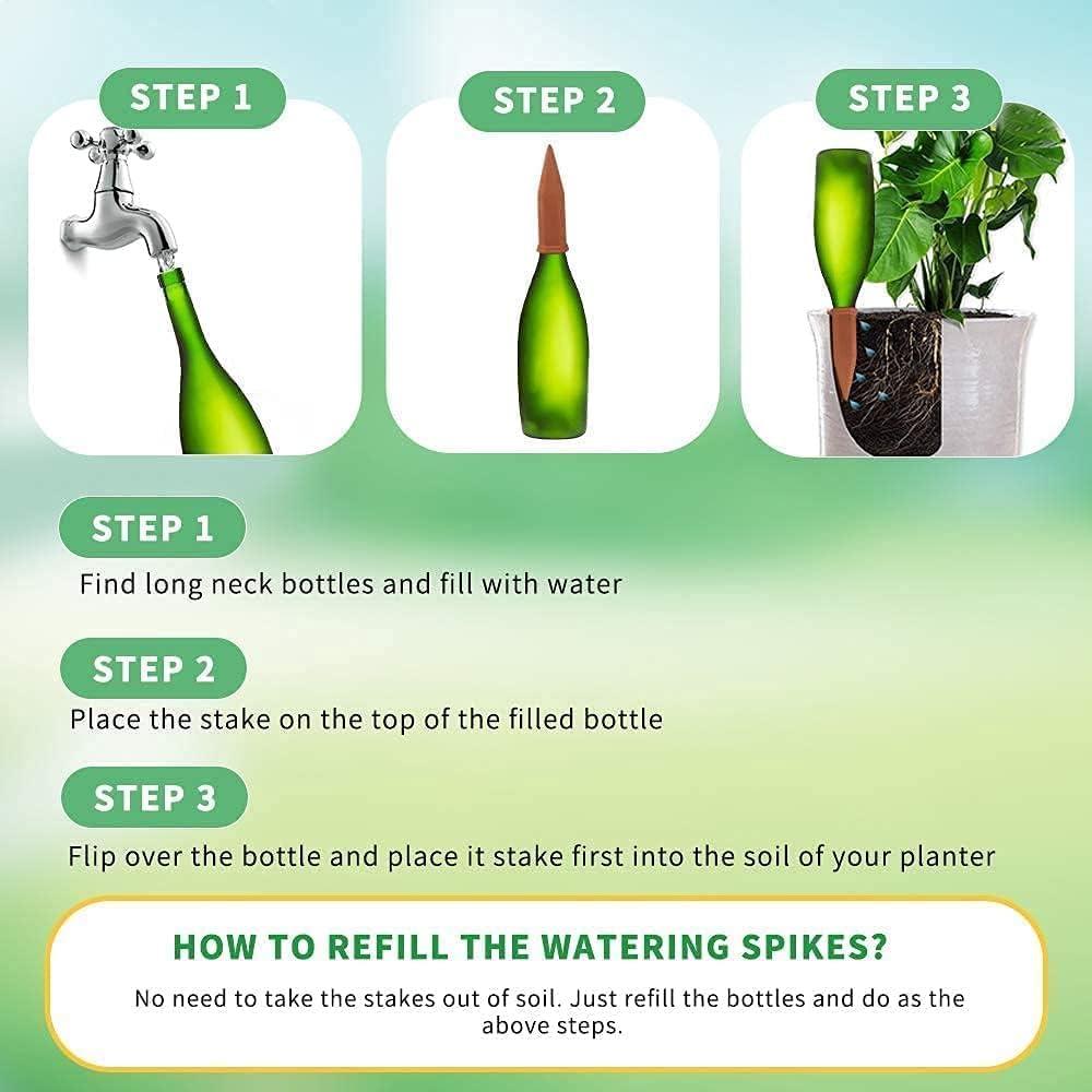 Picos de Riego de Terracota Tcamp - 10 Pack para Plantas