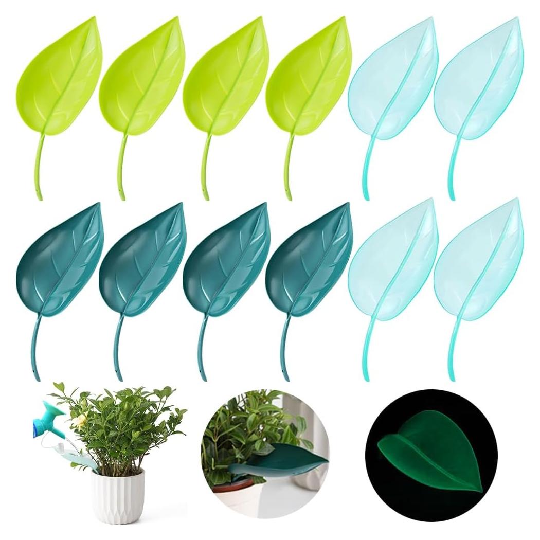 12 Embudos de Riego en Forma de Hoja NADUSEP - Plástico