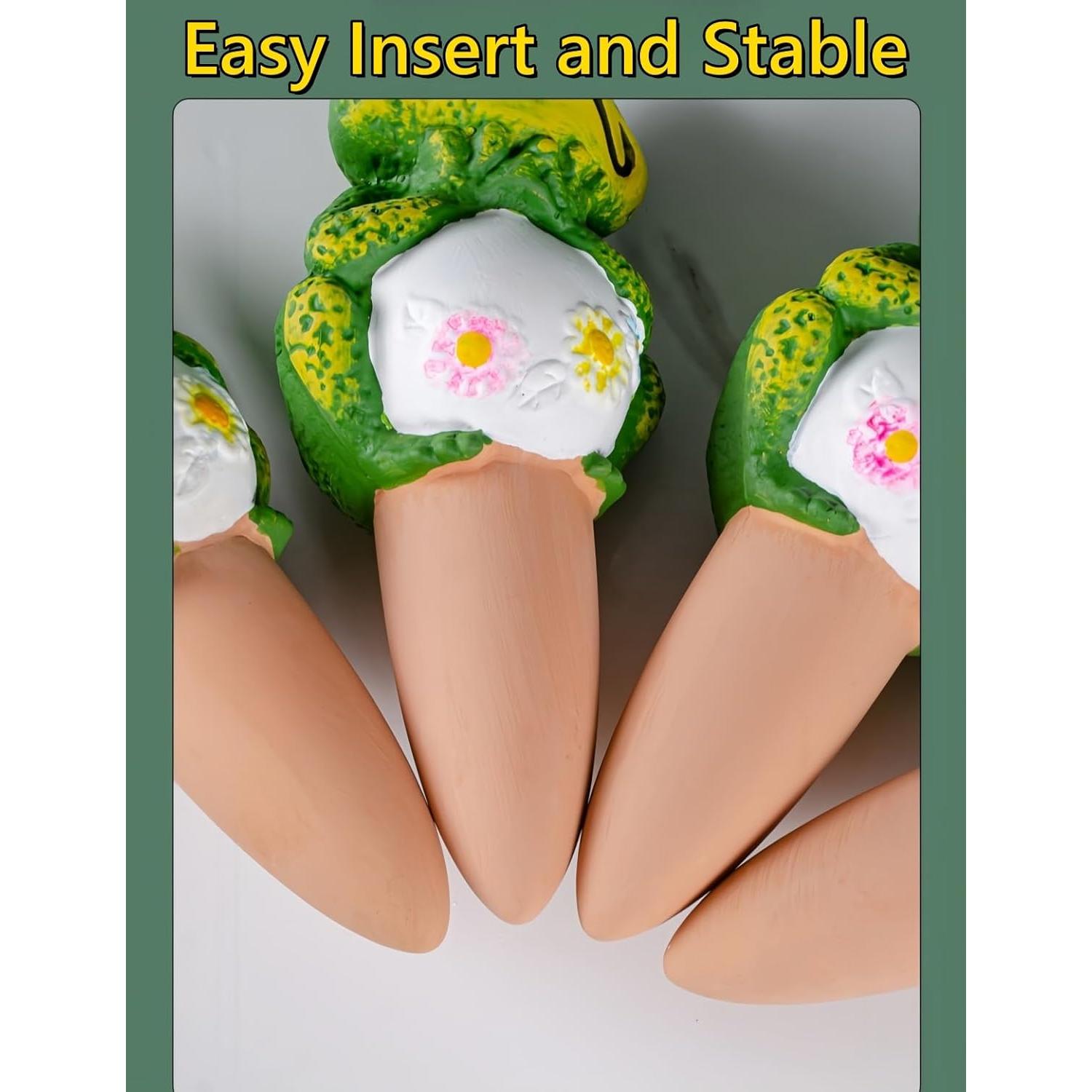 Paquete de 4 Picos de Riego de Terracota Rana Grande - QinSuiKai