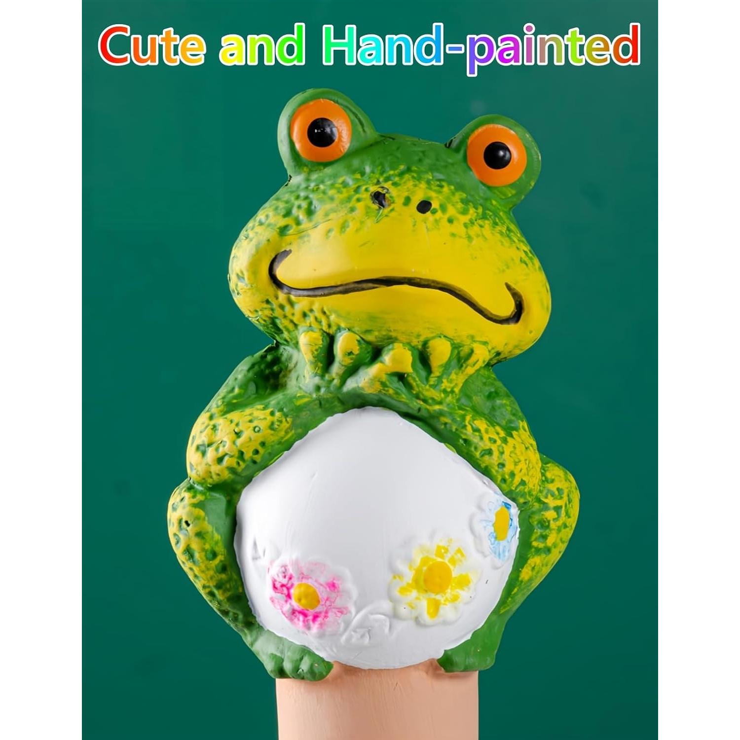 Paquete de 4 Picos de Riego de Terracota Rana Grande - QinSuiKai