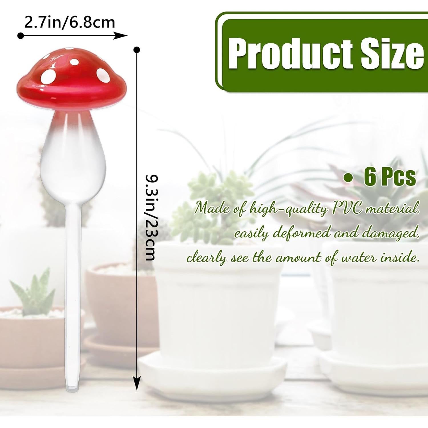 6 Esferas de Riego Automático de Vidrio JarThena para Plantas