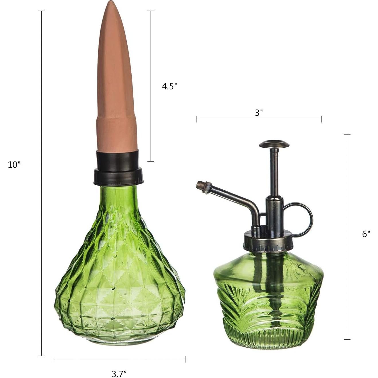 Mini Regadera de Vidrio Vintage Topadorn 177 ml Verde