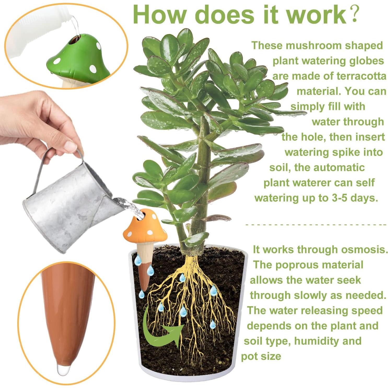 8 Picos de Riego Automático de Terracota Eccliy para Plantas