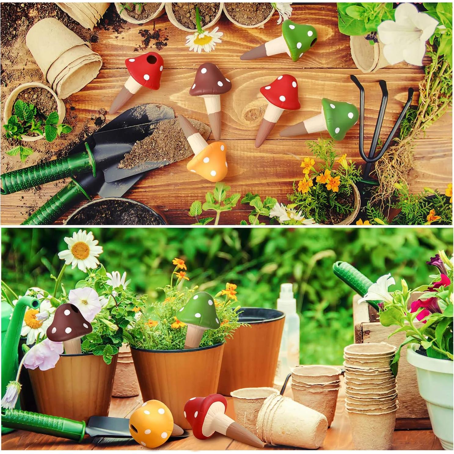 8 Picos de Riego Automático de Terracota Eccliy para Plantas