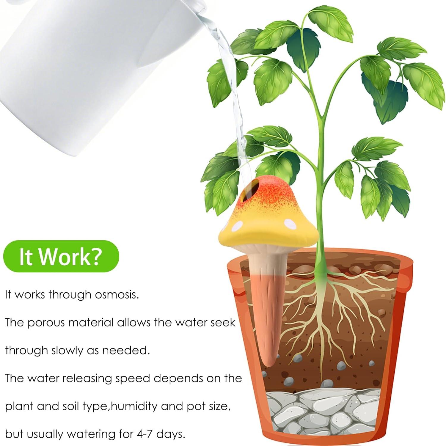 Paquete de 4 Picos de Riego de Terracota Junzem 25.4cm