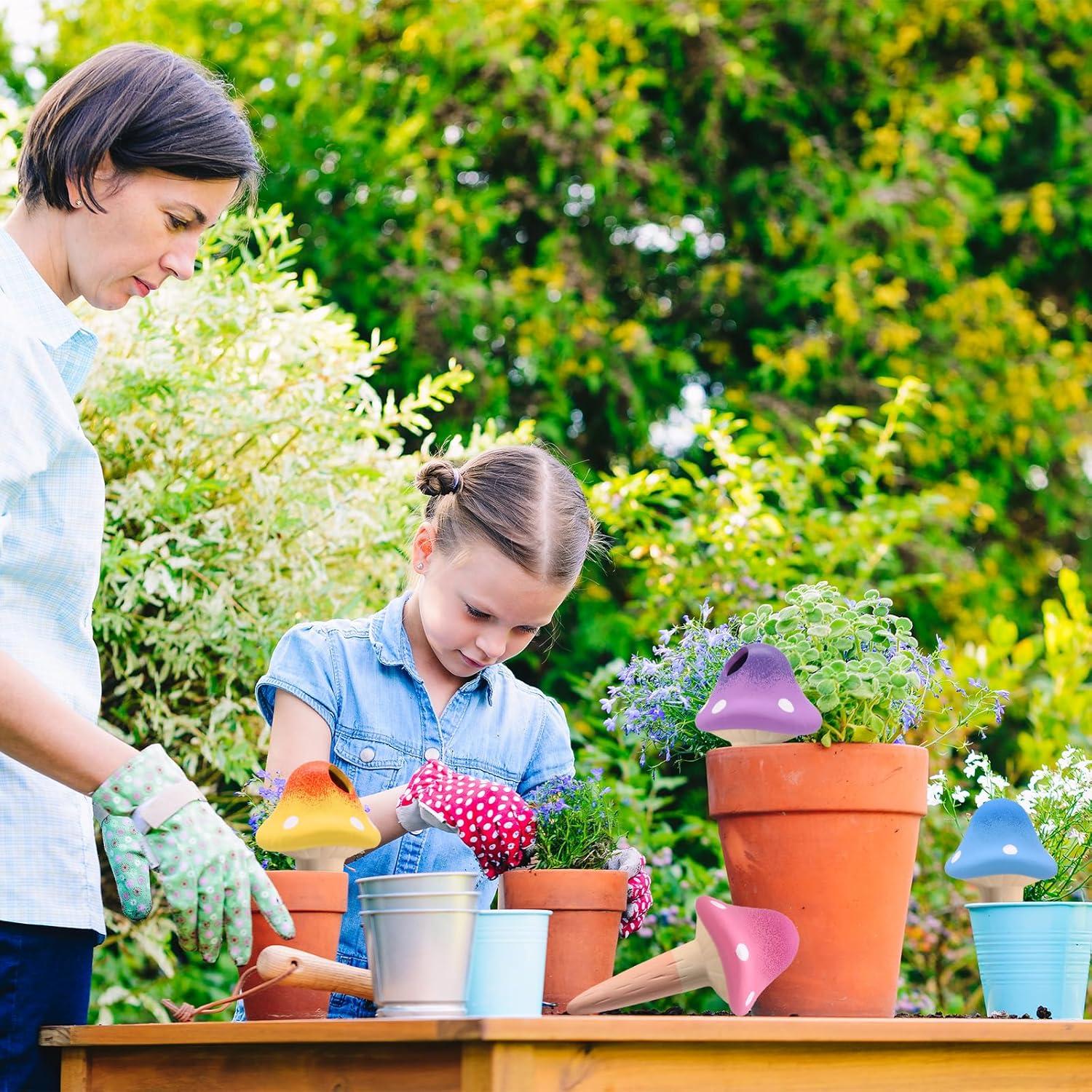 Paquete de 4 Picos de Riego de Terracota Junzem 25.4cm