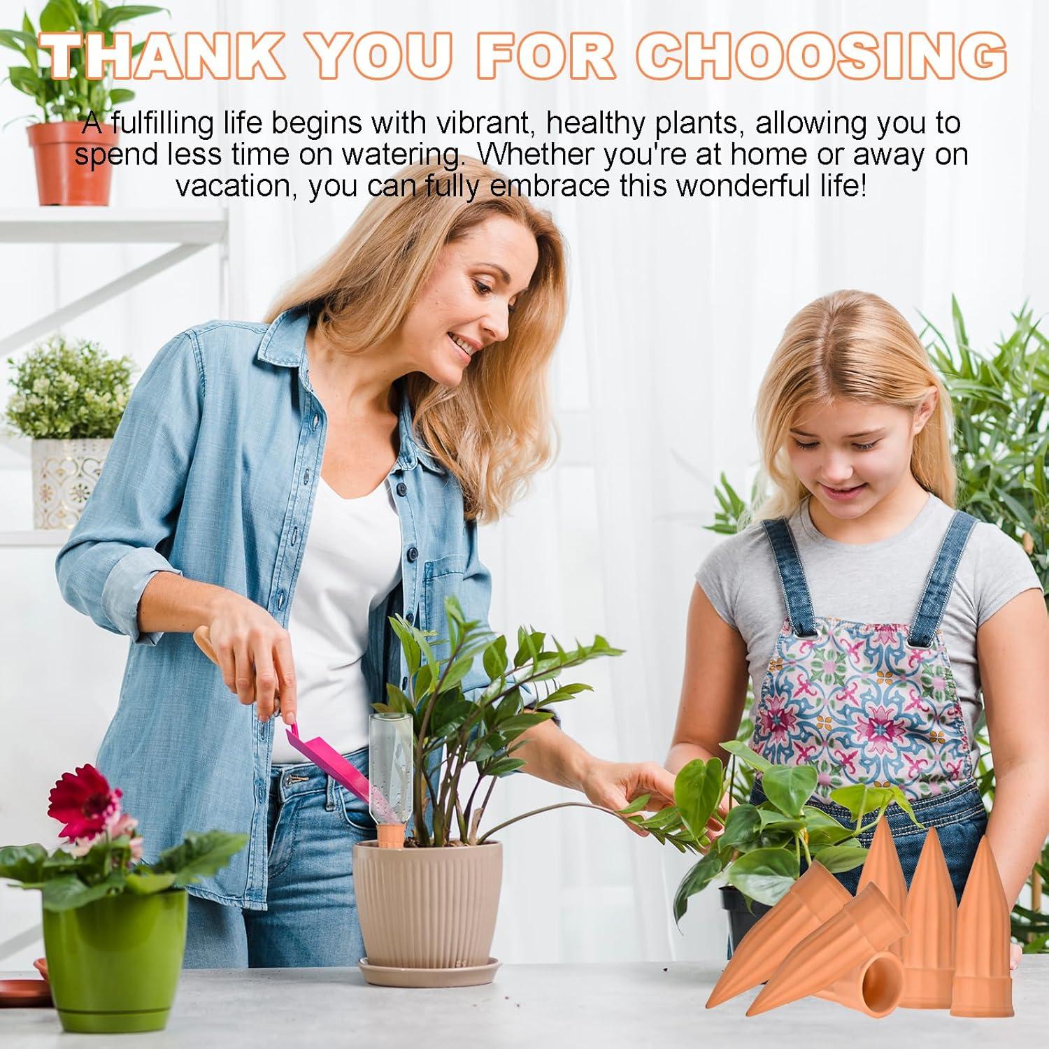 Paquete de 16 Estacas de Riego de Terracota para Plantas