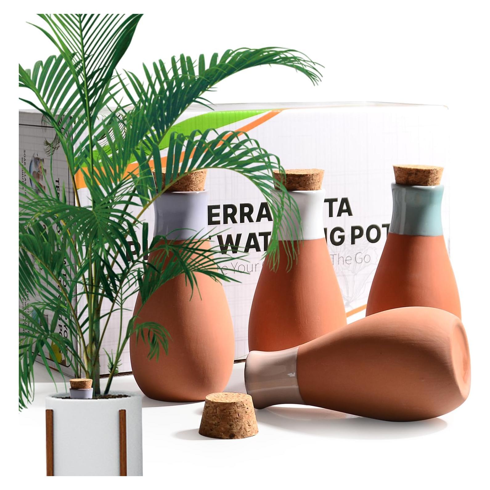 Ollas de Riego de Terracota B SEPOR - 4 Pack 400ml