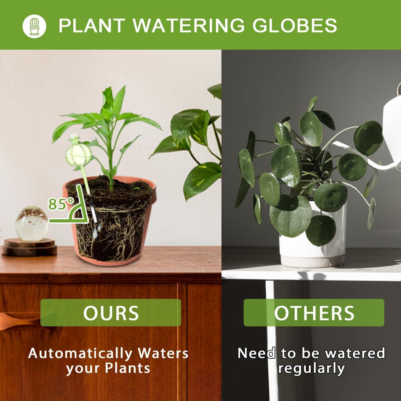 4 Esferas de Autorriego de Vidrio FWYDRJZC 20.3 cm Verde