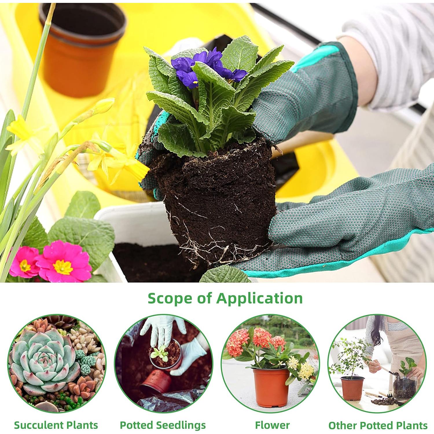 Macetas de Plástico TDHDIKE 4" para Vivero - 100pcs con Etiquetas