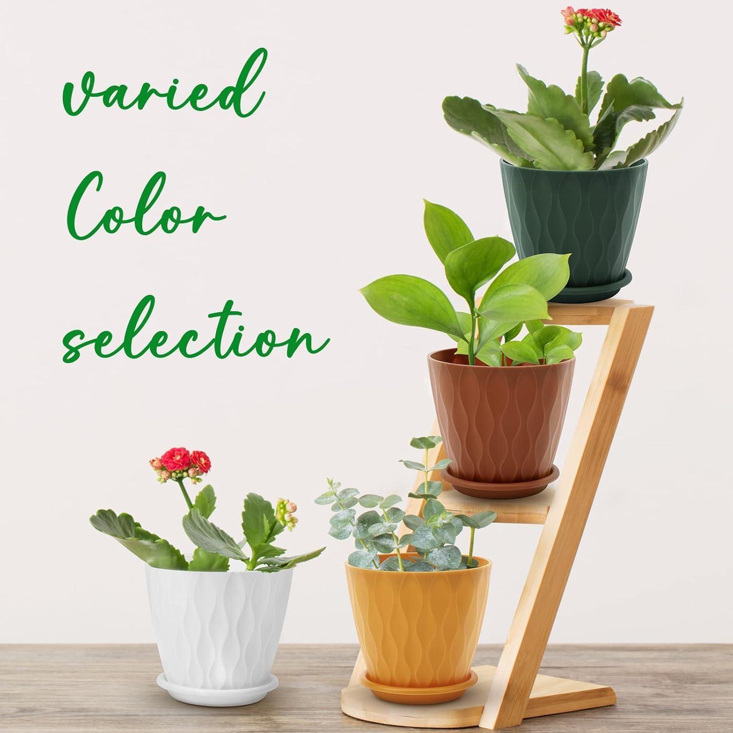 Macetas para Flores YNNICO 15 cm Multicolor Paquete de 5