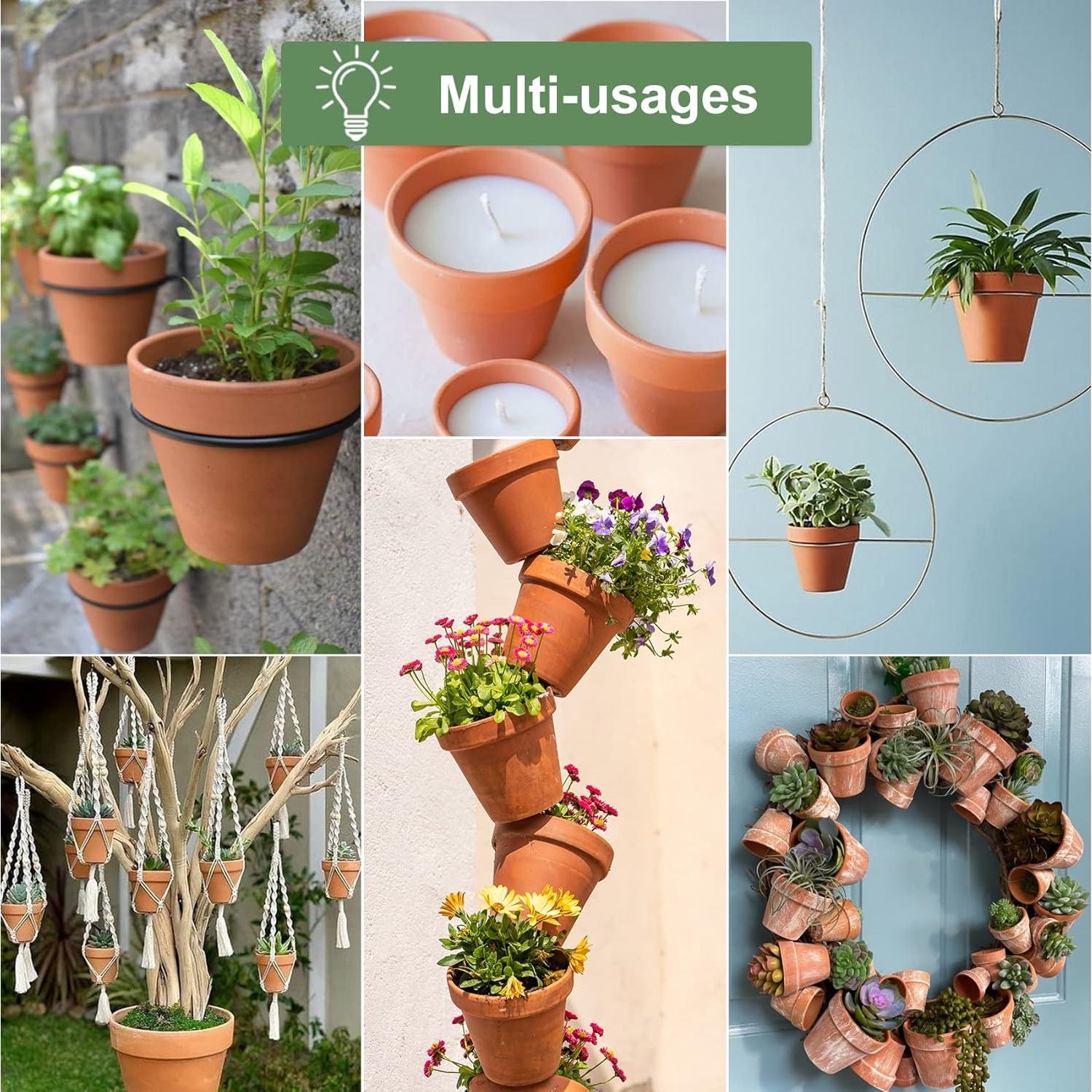 Macetas de Terracota Orceler 10.16 cm con Plato - Paquete de 6