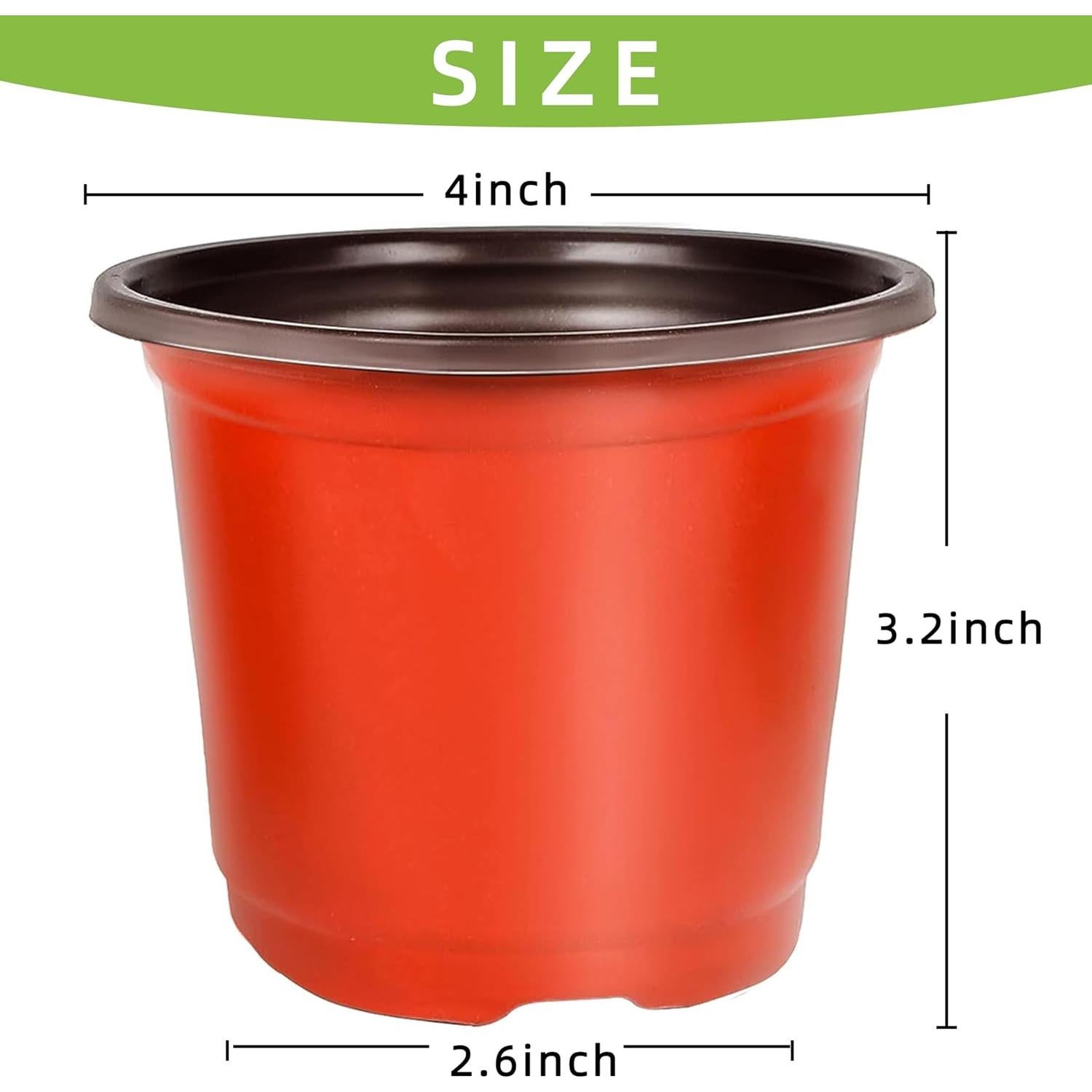 Macetas de Vivero LWWTBS 100 Pcs 10.16 cm con Etiquetas