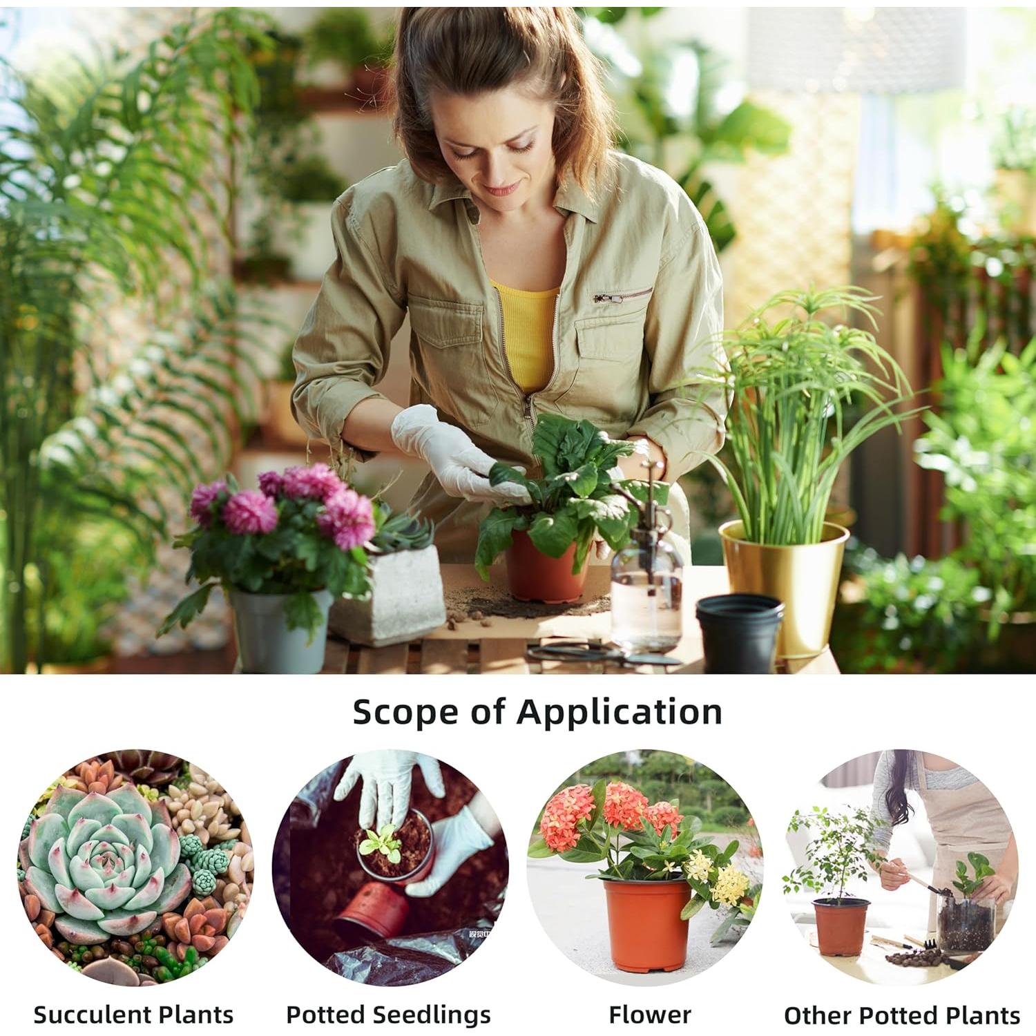 Macetas de Vivero LWWTBS 100 Pcs 10.16 cm con Etiquetas