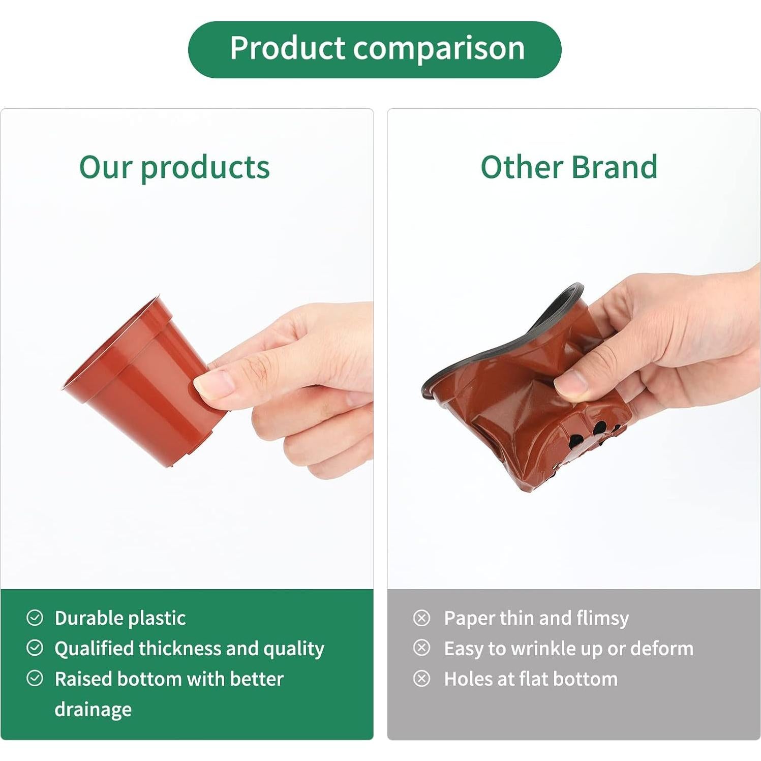 Macetas de Plástico Terracota KINGLAKE GARDEN 50 Unidades 5.4 cm