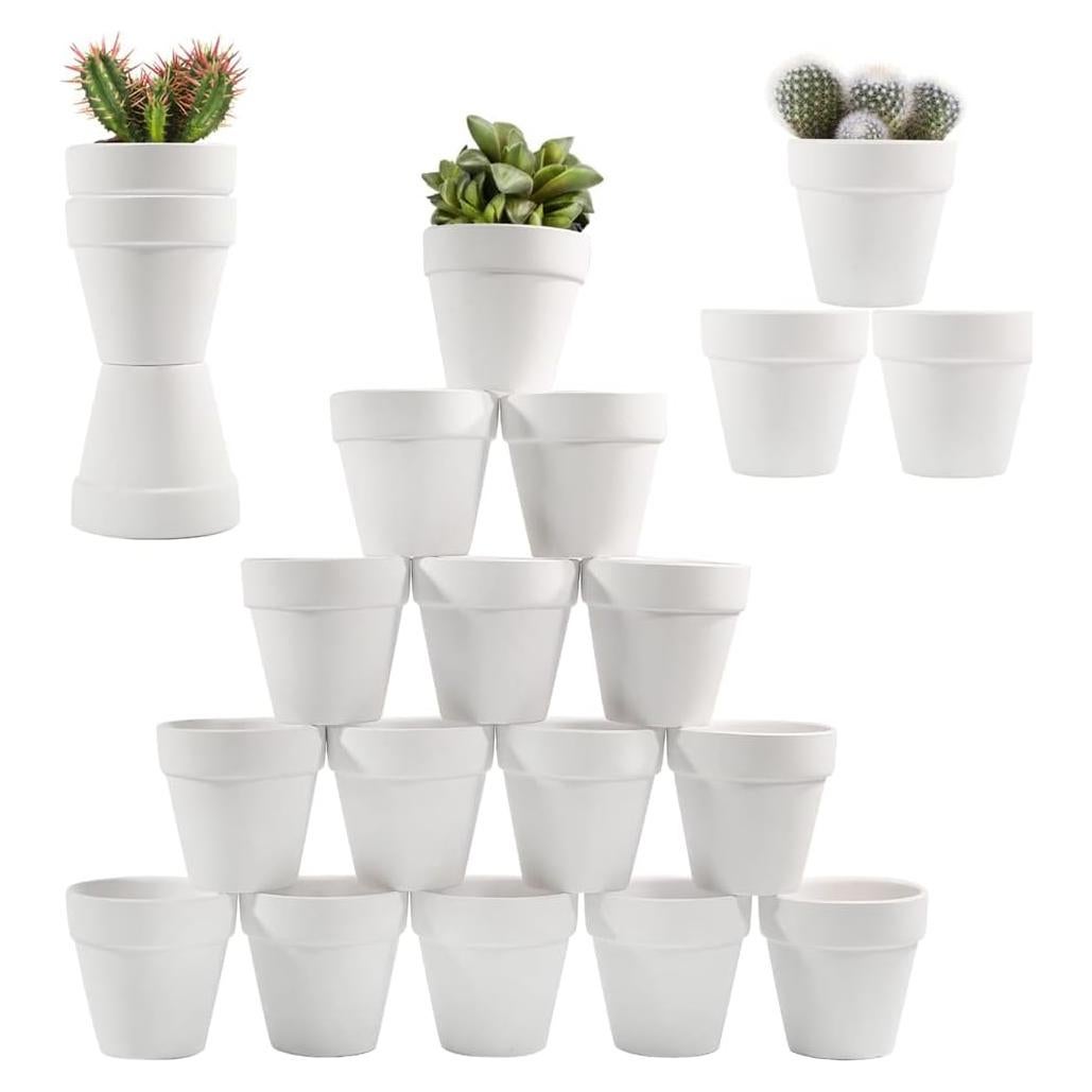 Macetas de Terracota Sderoq 3" - Paquete de 22 con Drenaje