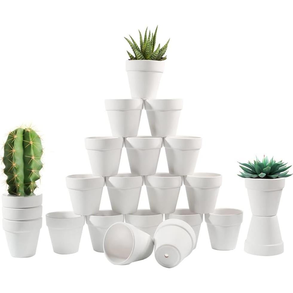 Macetas de Terracota Sderoq 3" - Paquete de 22 con Drenaje