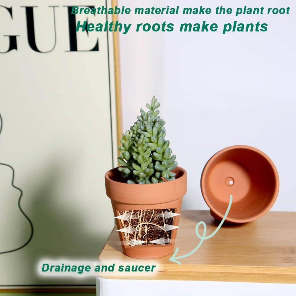 Macetas de Terracota Vensovo 7.62 cm - Paquete de 20 con Drenaje