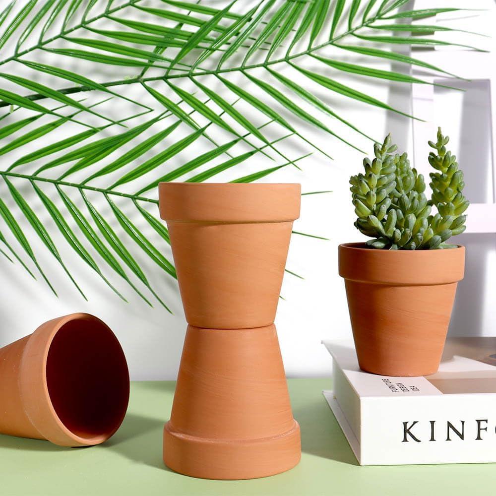 Macetas de Terracota Vensovo 7.62 cm - Paquete de 20 con Drenaje