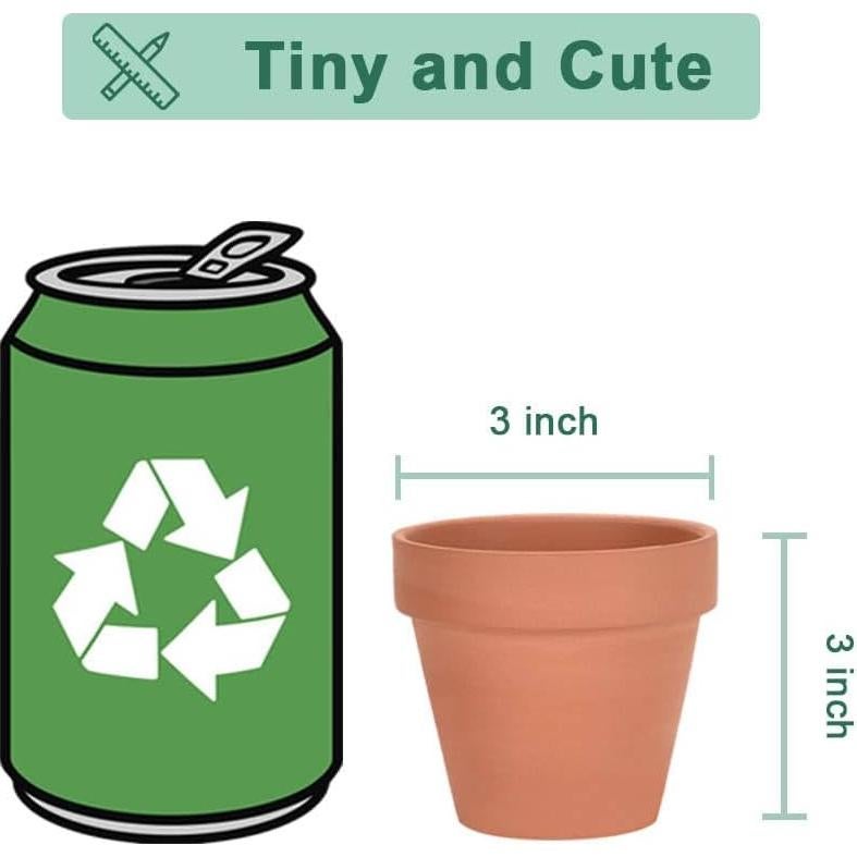 Macetas de Terracota Vensovo 7.62 cm - Paquete de 20 con Drenaje