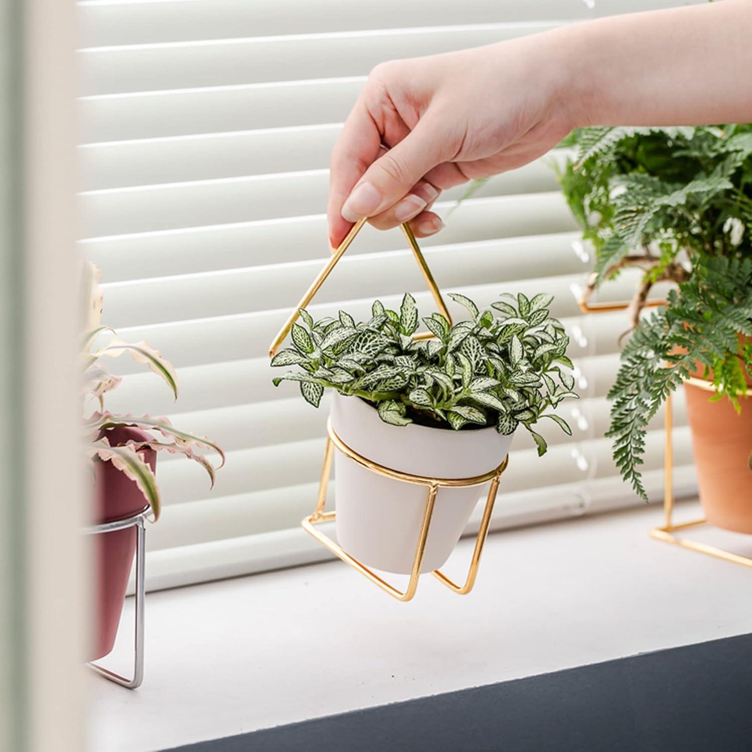 Yishang 72 Macetas de Terracota Blanca 6.35 cm con Drenaje