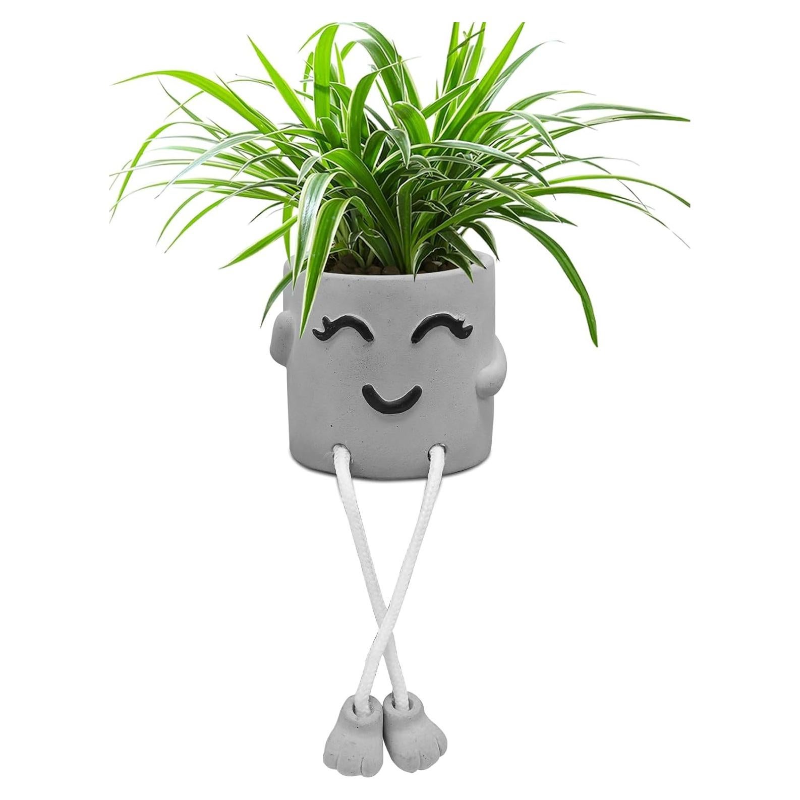 Maceta de Cemento Uguisu con Pies Colgantes 10 cm