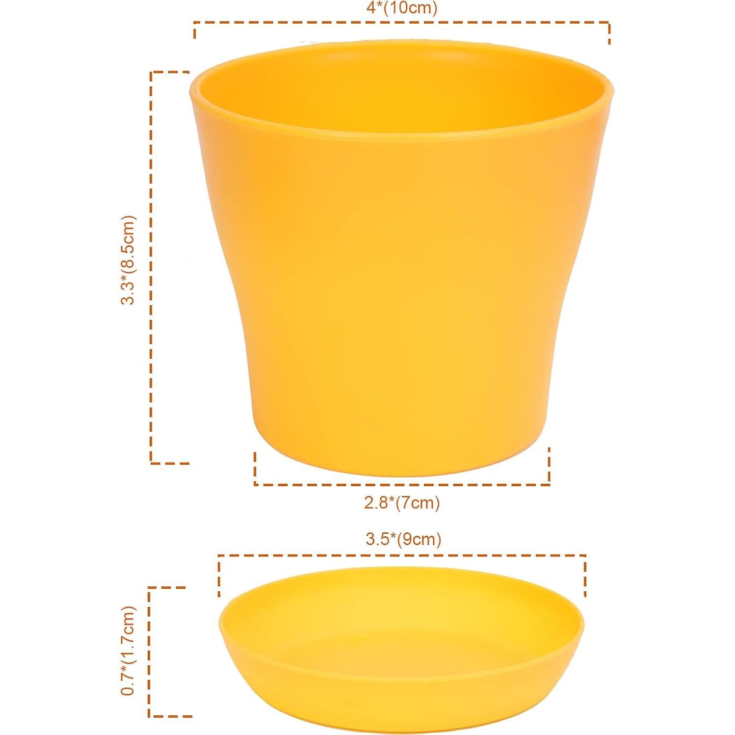 Macetas de Plástico JERIA 4" Multicolor - Paquete de 16