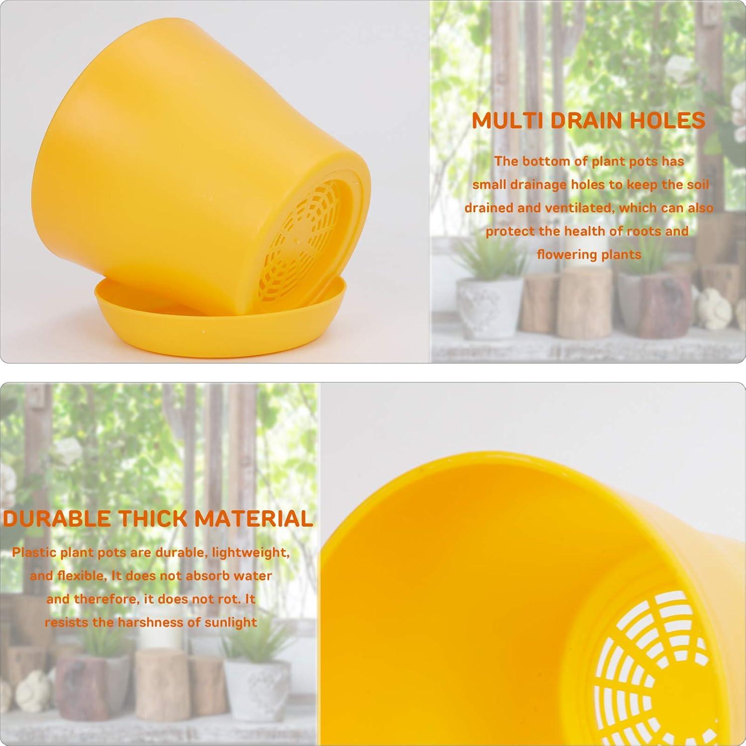 Macetas de Plástico JERIA 4" Multicolor - Paquete de 16