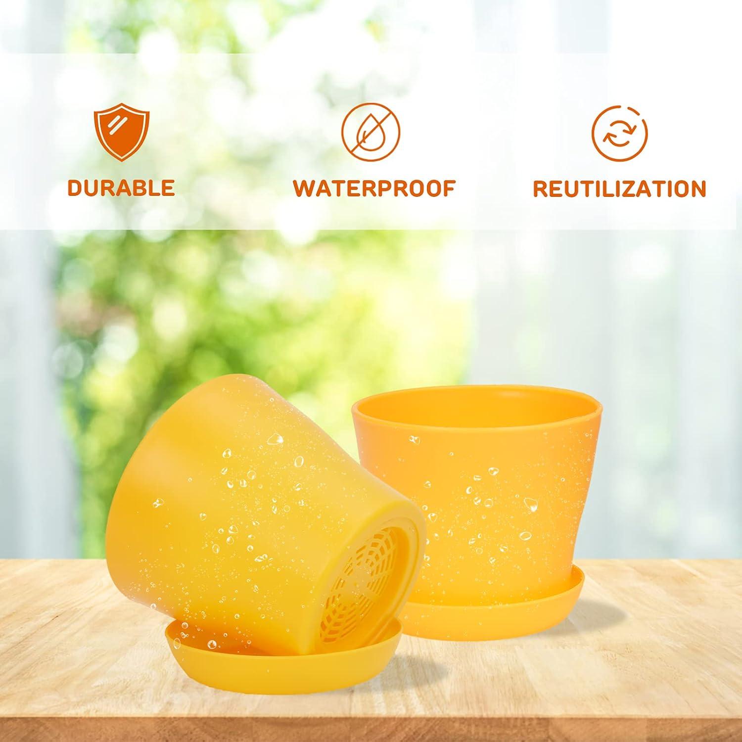 Macetas de Plástico JERIA 4" Multicolor - Paquete de 16