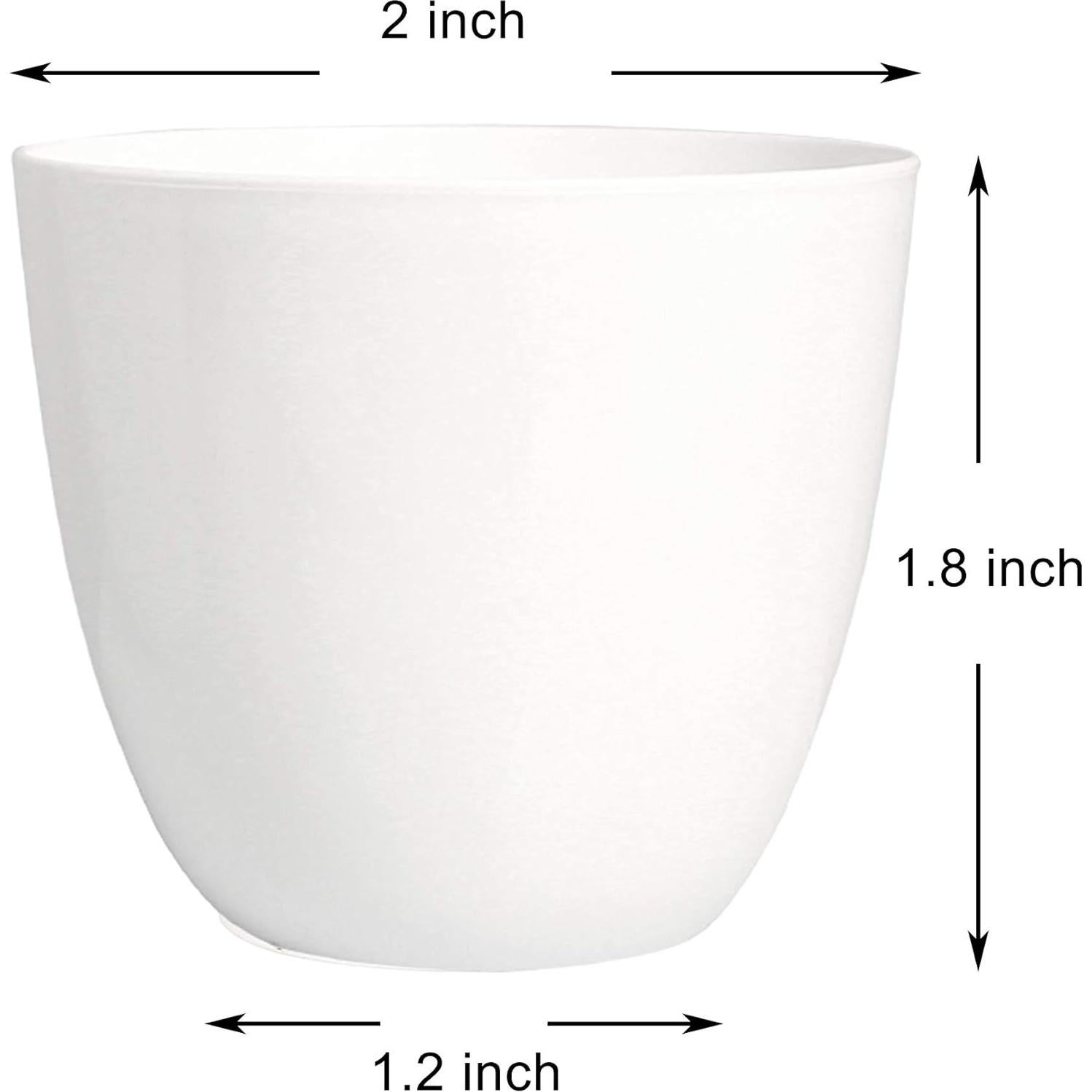 Juego de 24 Macetas de Plástico Youngever 5.08 cm Drenaje