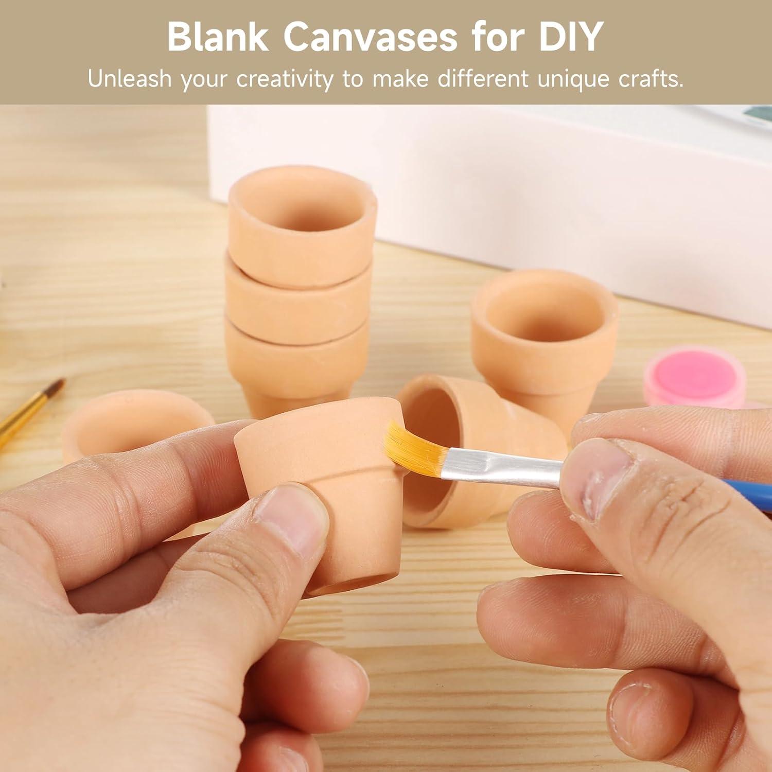 50 Mini Macetas de Terracota Tideme 3.05 cm con Drenaje