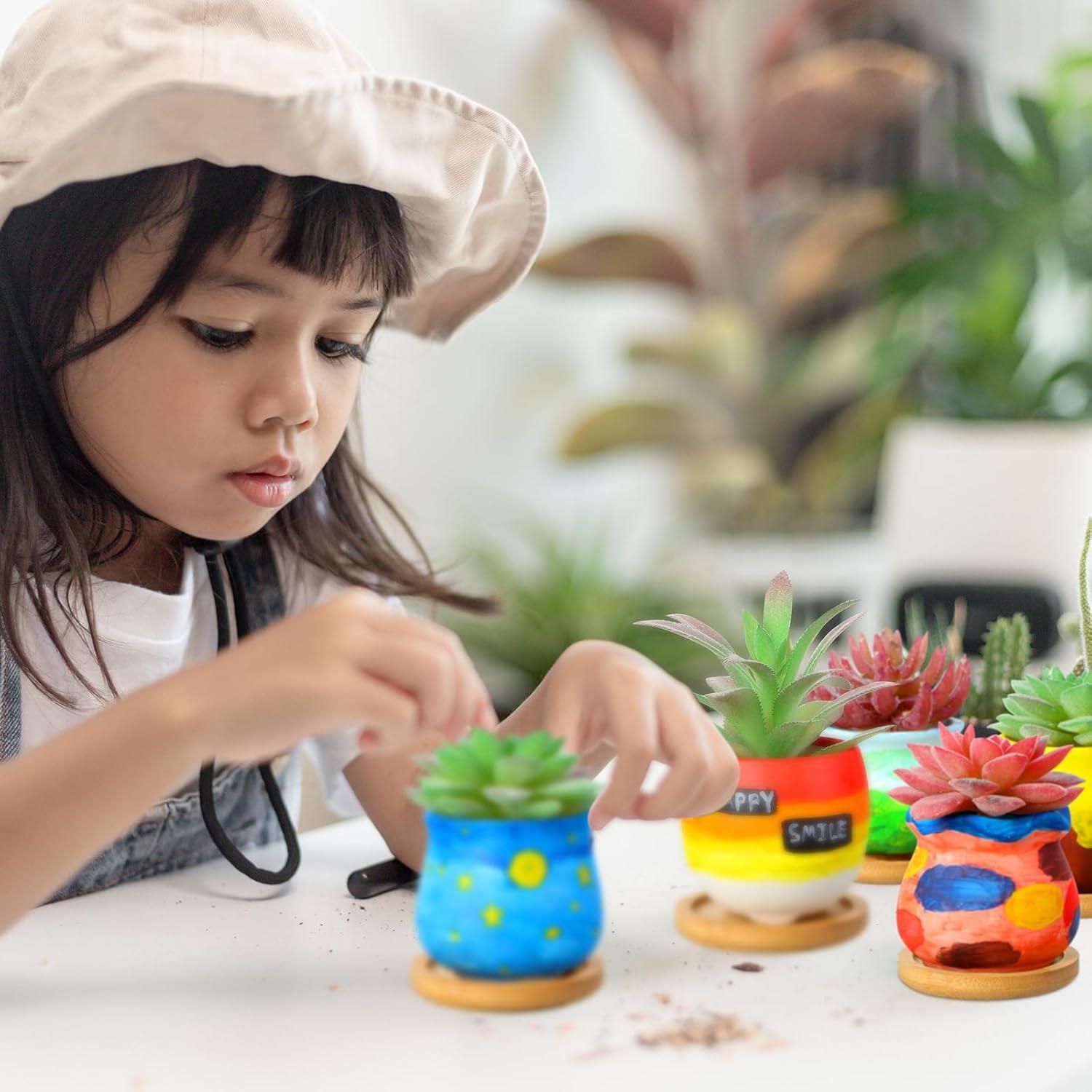 Remerry 12 Macetas Cerámica para Suculentas 6 Estilos 6.35 cm