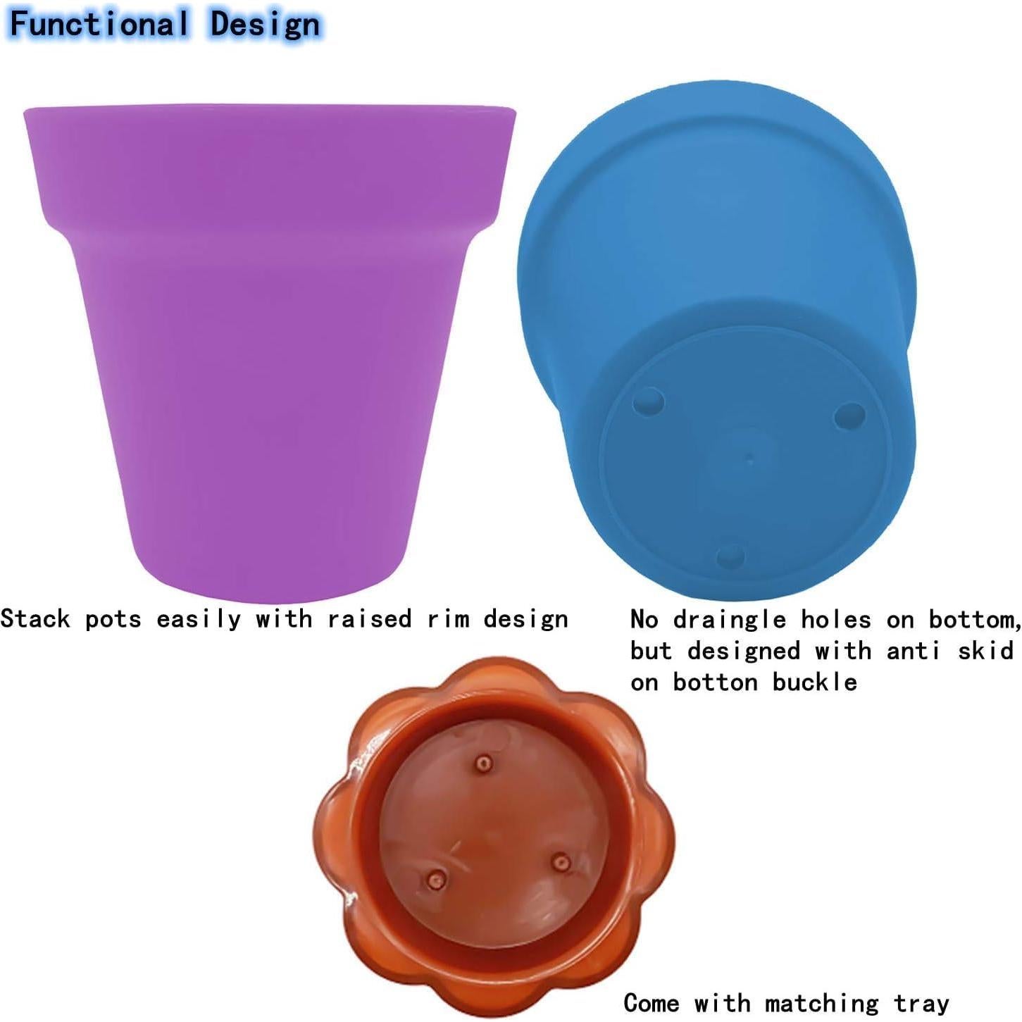 50 Macetas de Vivero PURPLE STAR 1N con Domo de Humedad