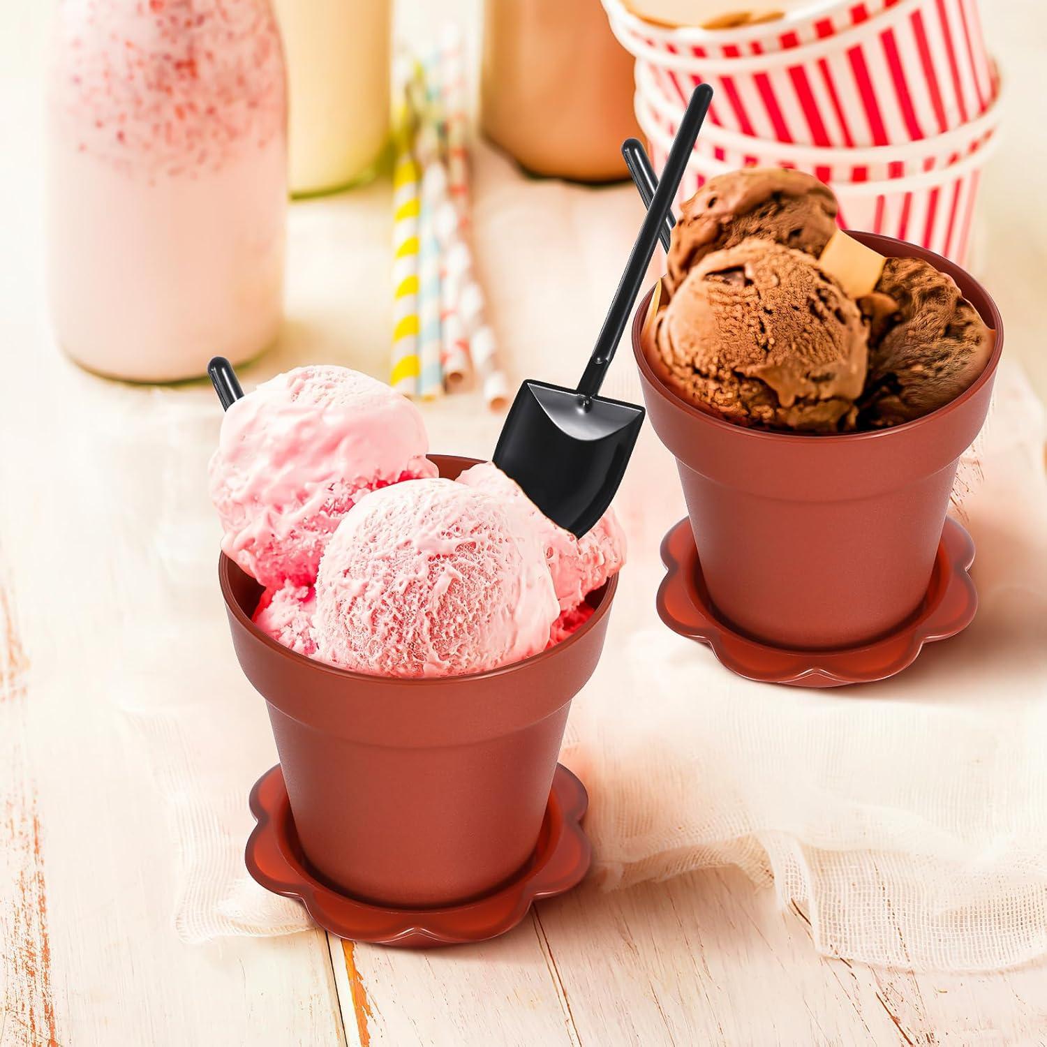 Paquete de 20 Mini Macetas DOITOOL con Tapa y Pala 7.2 cm