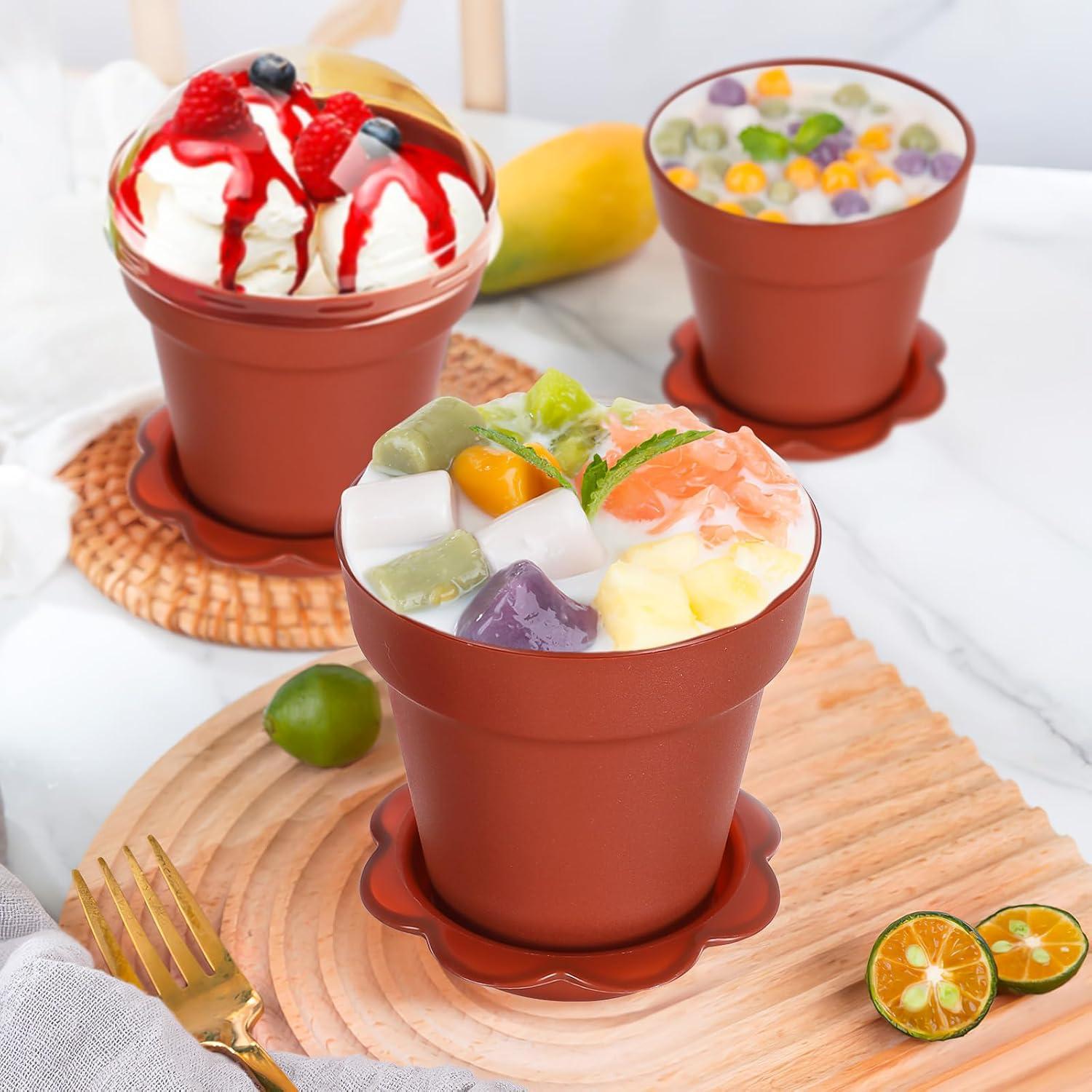 Paquete de 20 Mini Macetas DOITOOL con Tapa y Pala 7.2 cm