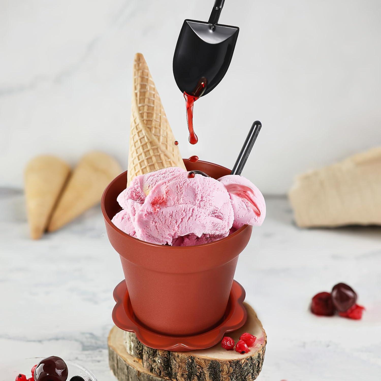 Paquete de 20 Mini Macetas DOITOOL con Tapa y Pala 7.2 cm